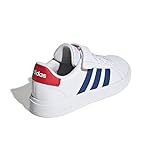 adidas Grand Court 2.0 EL K, Sneaker, FTWR White/Team Royal Blue/Vivid Red, 34 EU